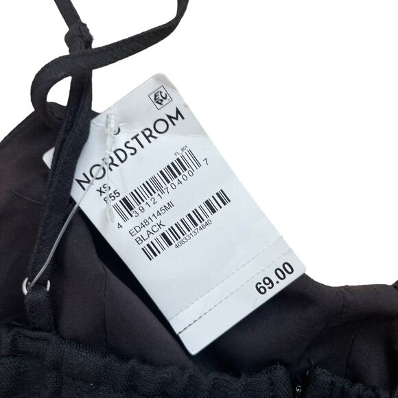 Open Edit Corset Fit & Flare Mini Dress Black Womens Size XS - Picture 5 of 6